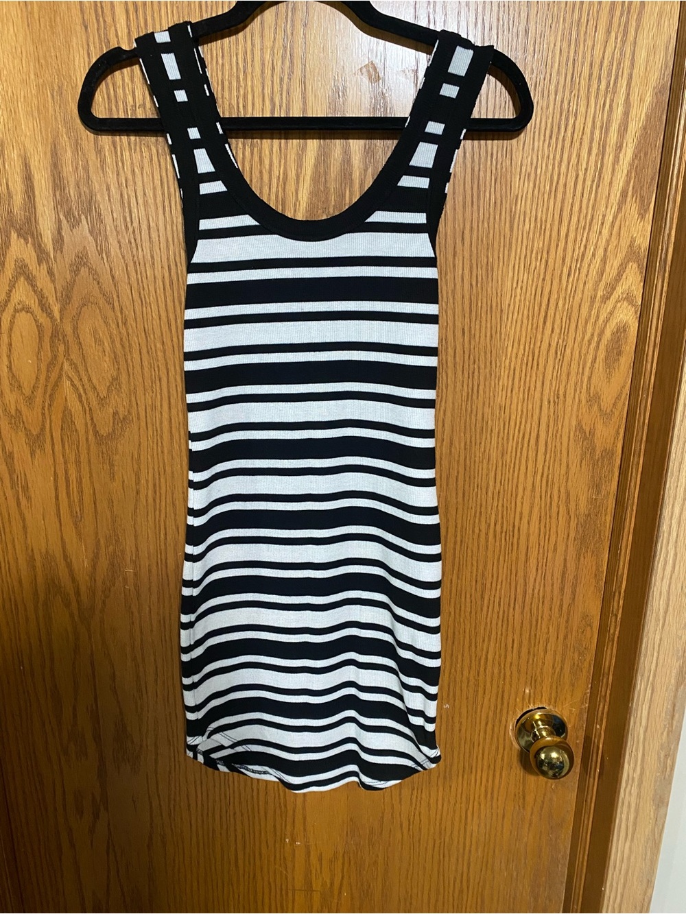 Black & White Striped Tank Top Dress